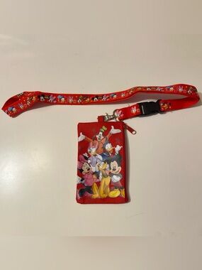Disney Mickey And Friends Lanyard w/ card/pouch holder